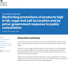 Restricting Promotions Of Products High In Fat, Sugar And Salt By Location And By Price  Government Response To Public Consultation - GOV UK